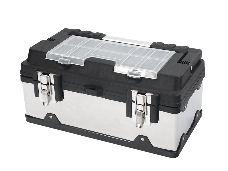 TRENY 鋁把手不鏽鋼工具箱-17吋