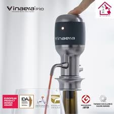 Vinaera Pro MV7 - 全球第一支調節式電子醒酒器連底座 (鋼金屬色)