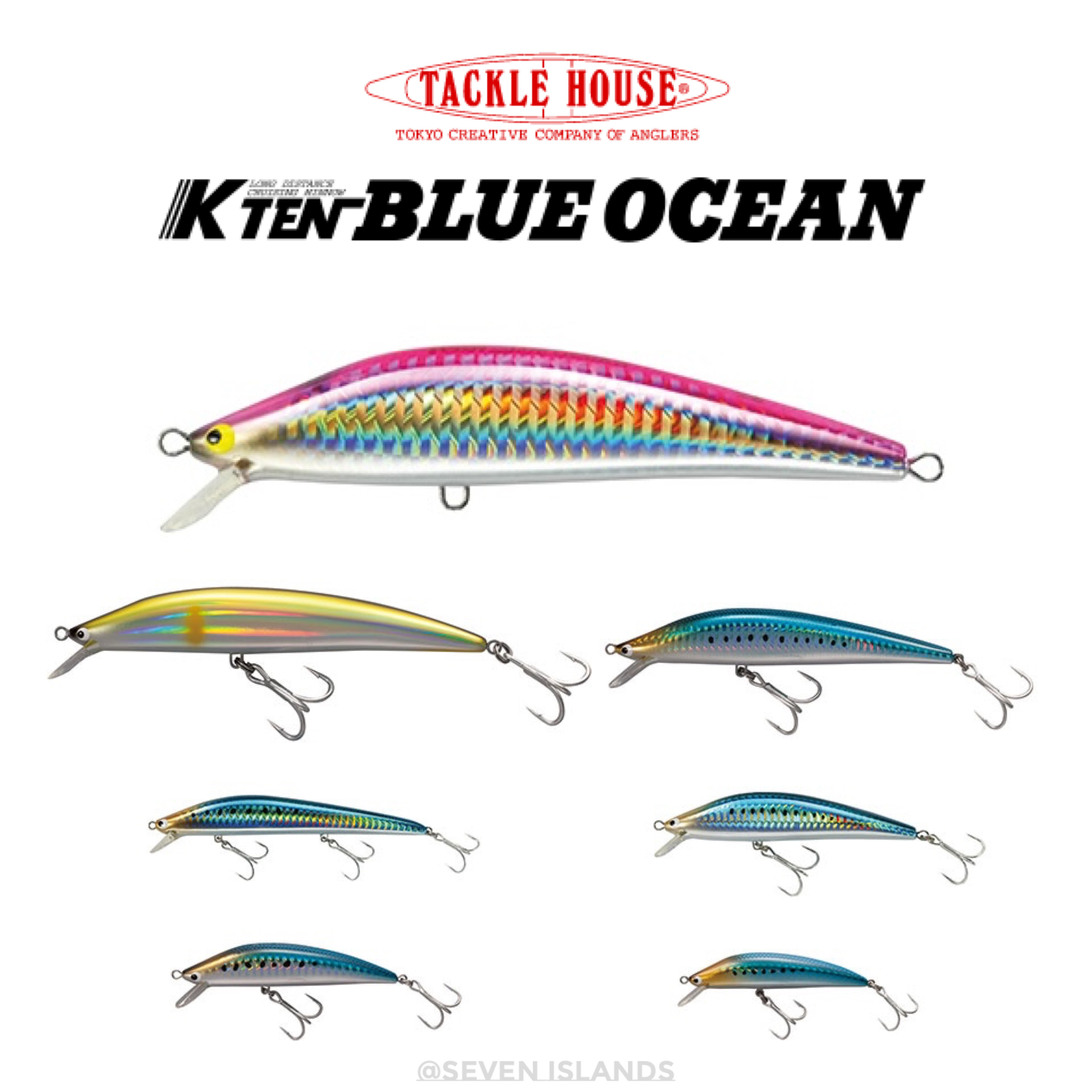 K-TEN BLUE OCEAN フィッシングルアー3種セット TACKLE HOUSE K TEN-BLUE OCEAN FLOATING