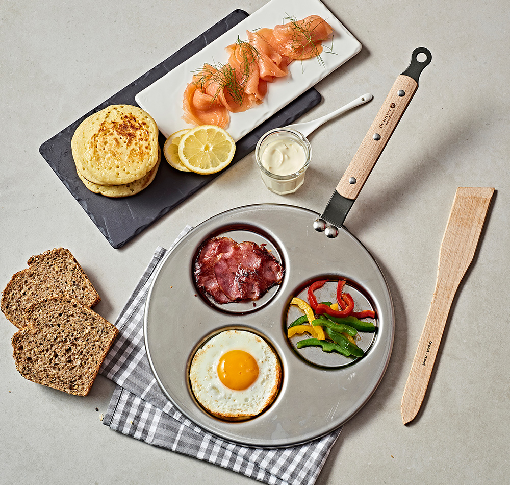 Iron pans de Buyer Mineral B Bois, wooden handle