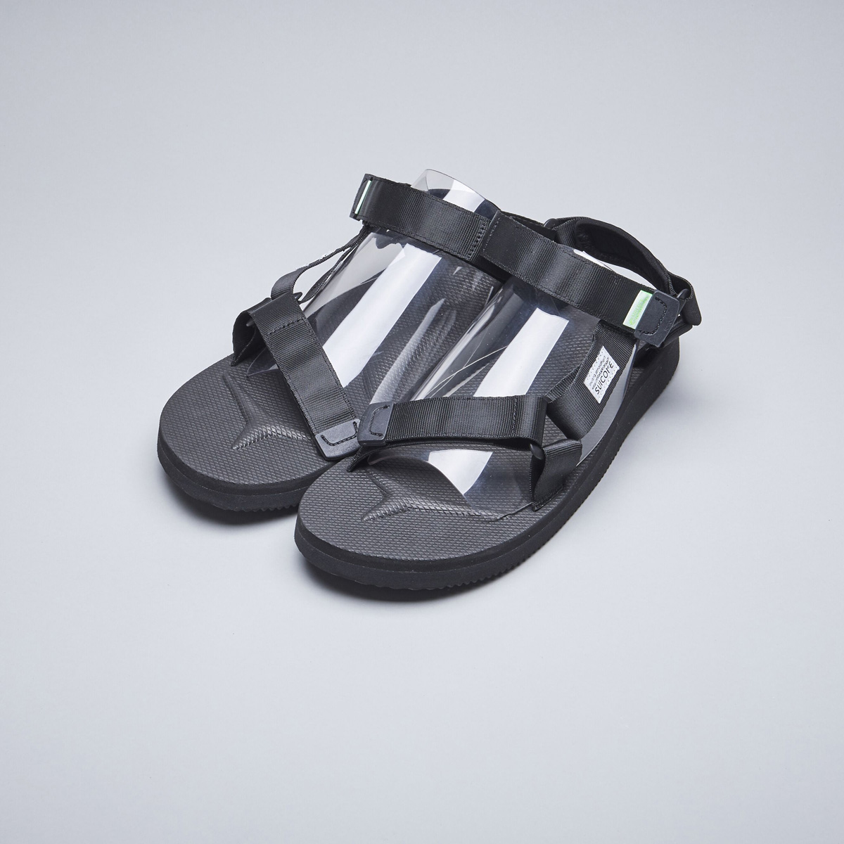 [出清商品售出無退換] SUICOKE DEPA-CAB OG-022CAB 黑色 抗菌內裡 尼龍 魔鬼氈 休閒涼鞋【SK21022CABBK】