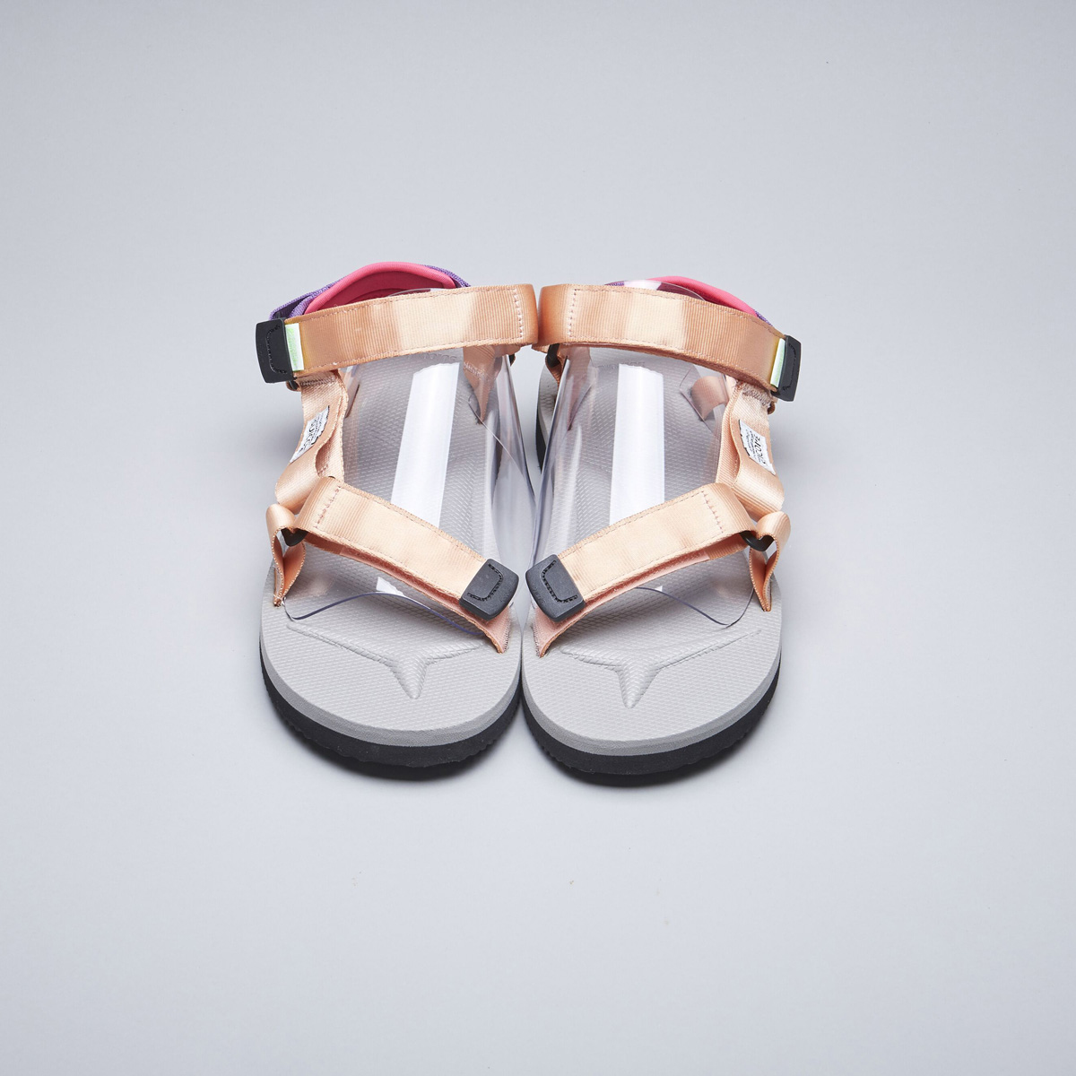 [出清商品售出無退換] SUICOKE DEPA-CAB OG-022CAB 粉紅 灰粉 小丑 抗菌內裡 尼龍 魔鬼氈 休閒涼鞋【SK20022CABPG】