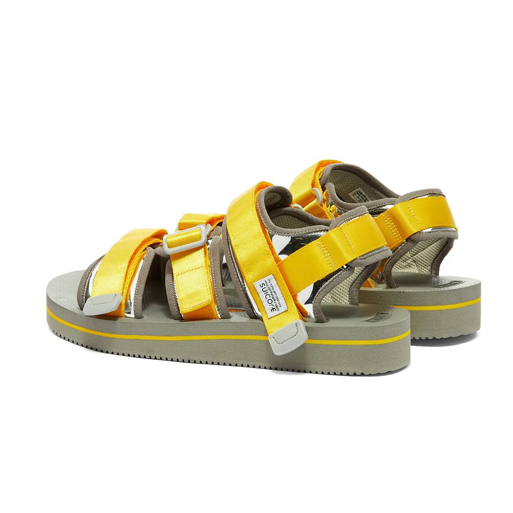 [出清商品售出無退換] SUICOKE KISEE-VEU3 OG-044VEU3 銀黃 涼鞋 尼龍 薄底 耐磨 魔鬼氈 VIBRAM 黃金大底【SK20044VEU3】