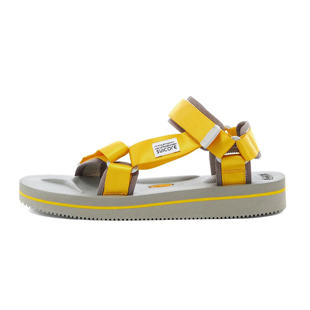[出清商品售出無退換] SUICOKE DEPA-V2EU3 OG-022V2EU3 銀黃 涼鞋 尼龍 薄底 耐磨 魔鬼氈 VIBRAM 黃金大底【SK20022V2EU3 】