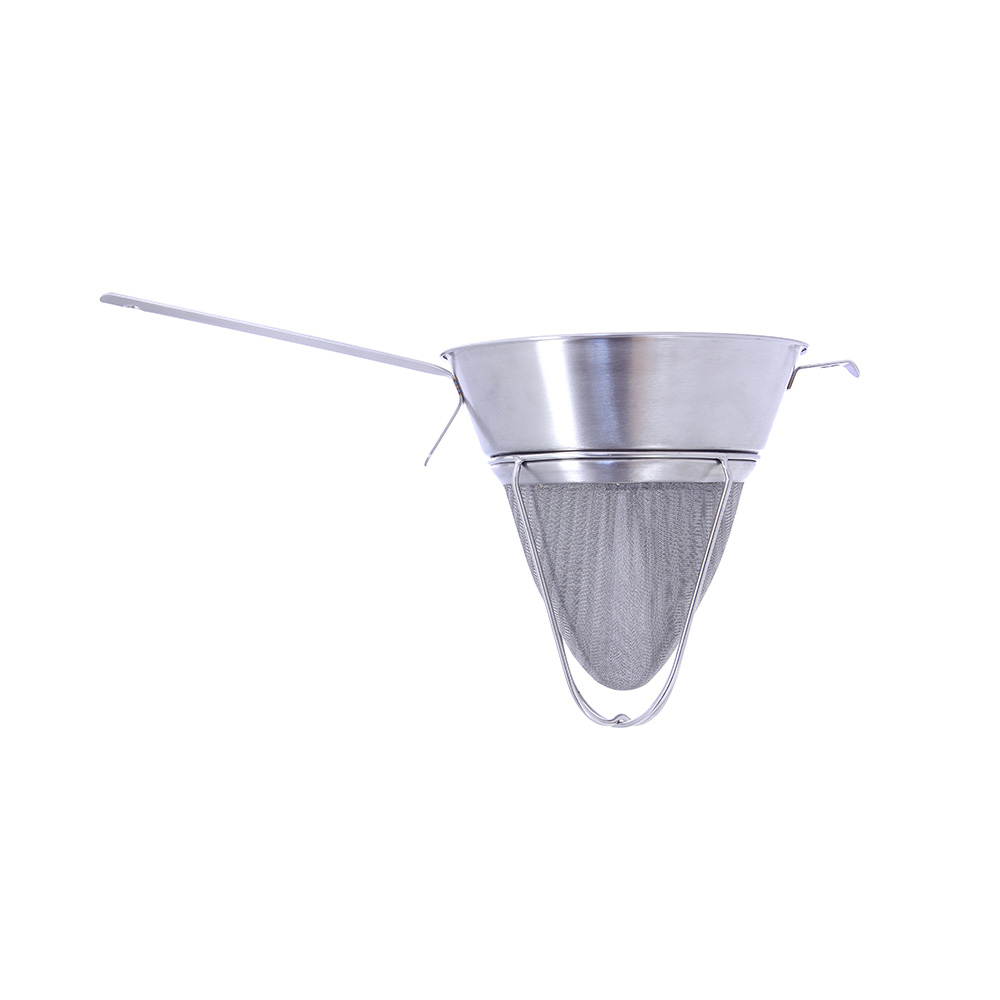 不鏽鋼強化加深三角漏斗22cm-細孔Ø0.4mm