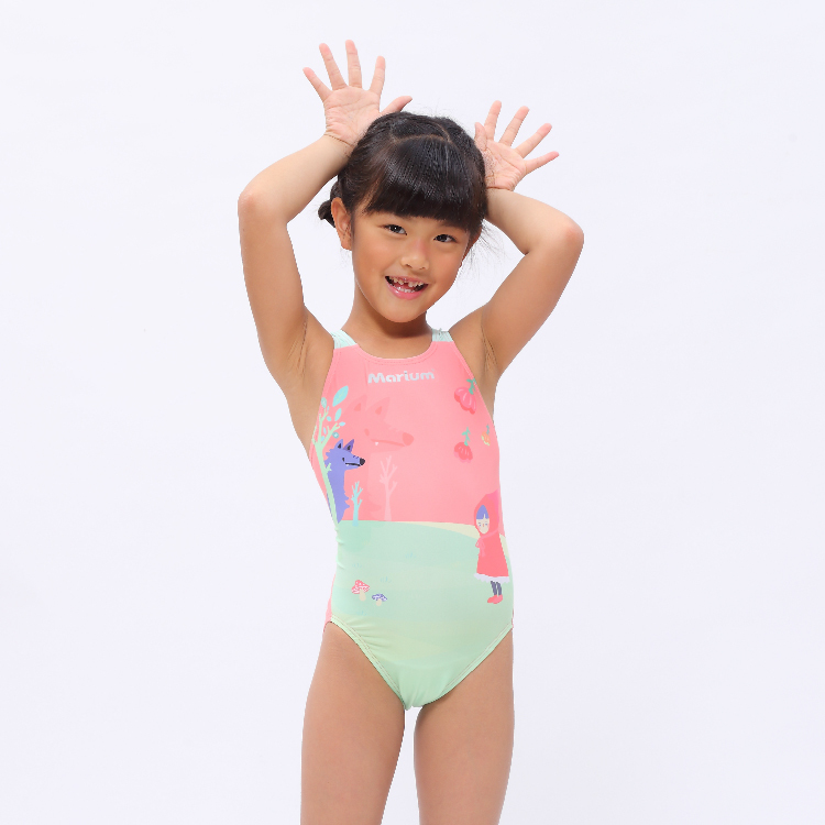 MAR-20073WJ 小女競賽型泳裝 -小紅帽