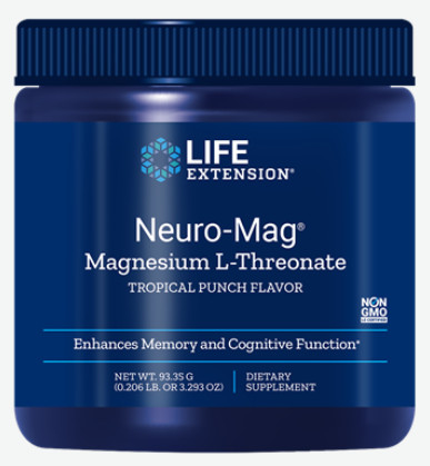 [預購] 鎂元素粉 熱帶口味 93克 Life Extension Neuro-Mag Powder