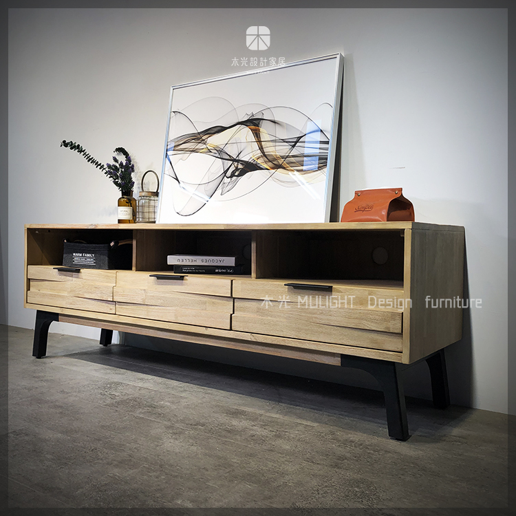 限時優惠-STR相思交錯實木收納電視櫃