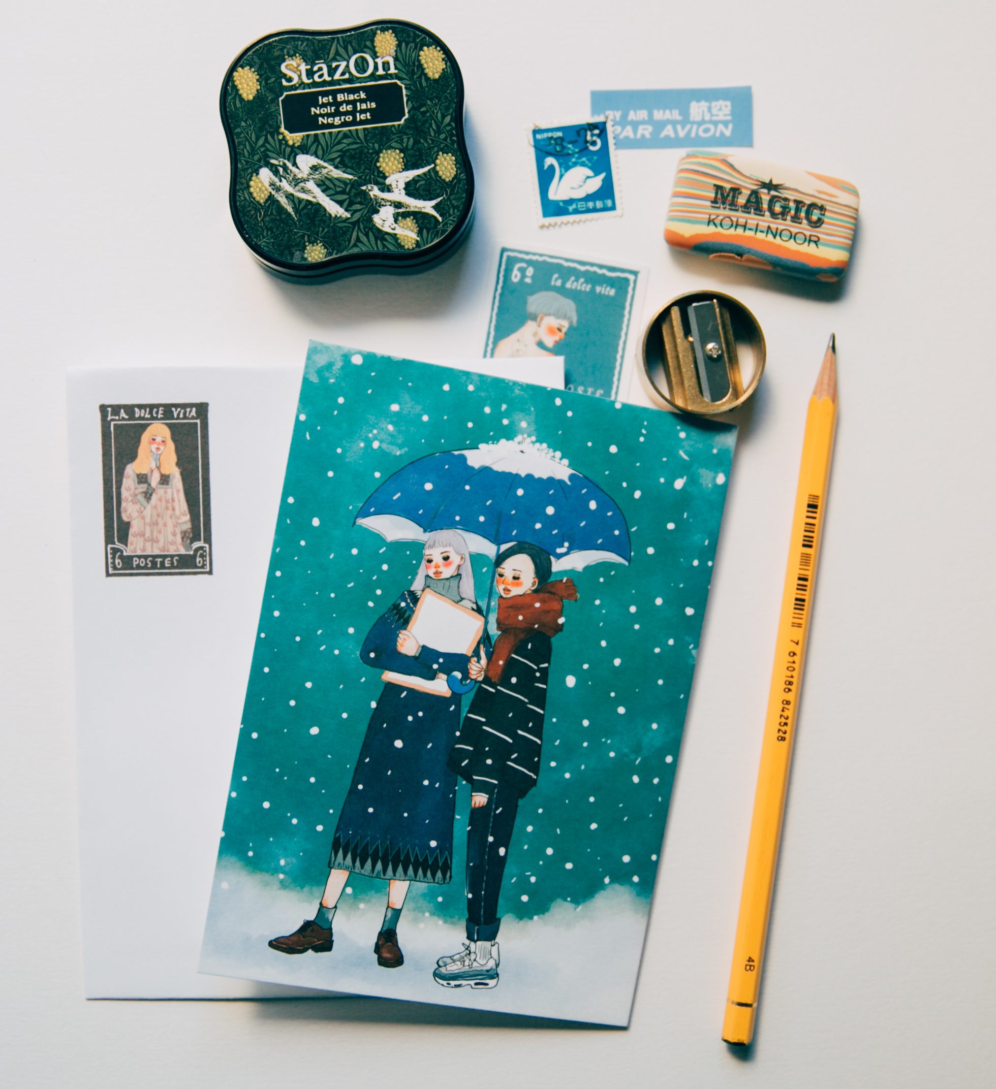 致親愛的  雪的歌聲 a6萬用卡片 含信封貼紙 ｜甜蜜生活