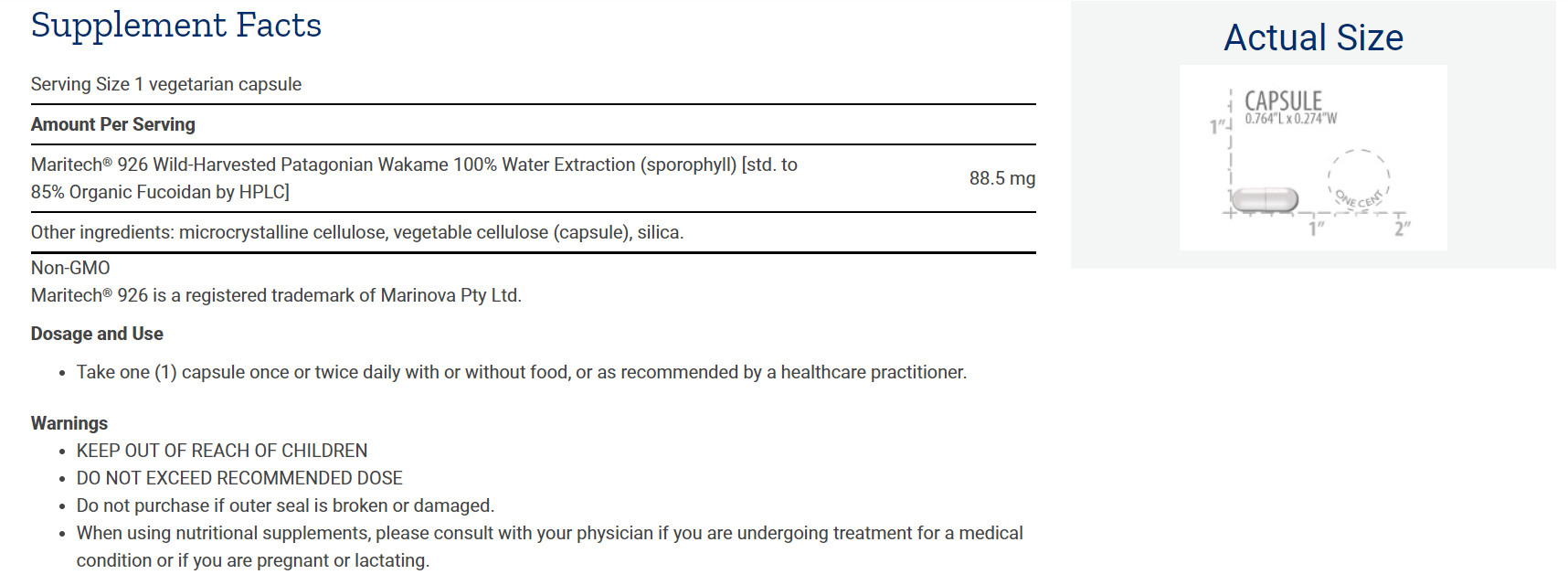 [預購] 裙帶菜提取物 /岩藻依聚 60粒 Life Extension Optimized Fucoidan