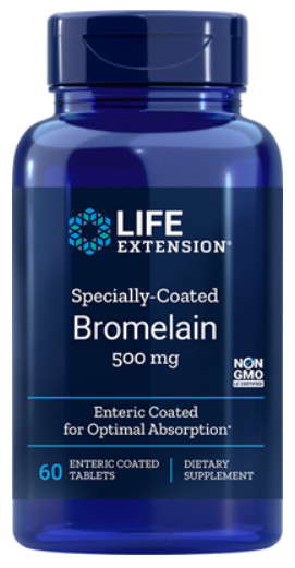 [預購] 鳳梨酵素 500毫克 60粒腸溶素食錠劑 Life Extension Bromelain Specially Coated