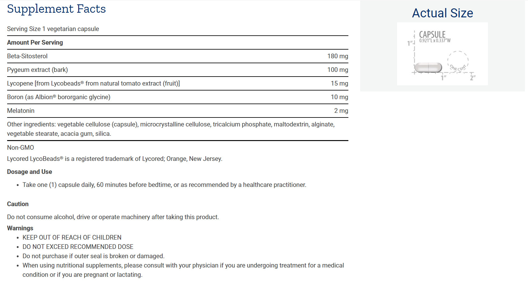 [預購] 男性健康配方 茄紅素 臀果木 30粒 Life Extension Men's Bladder Control