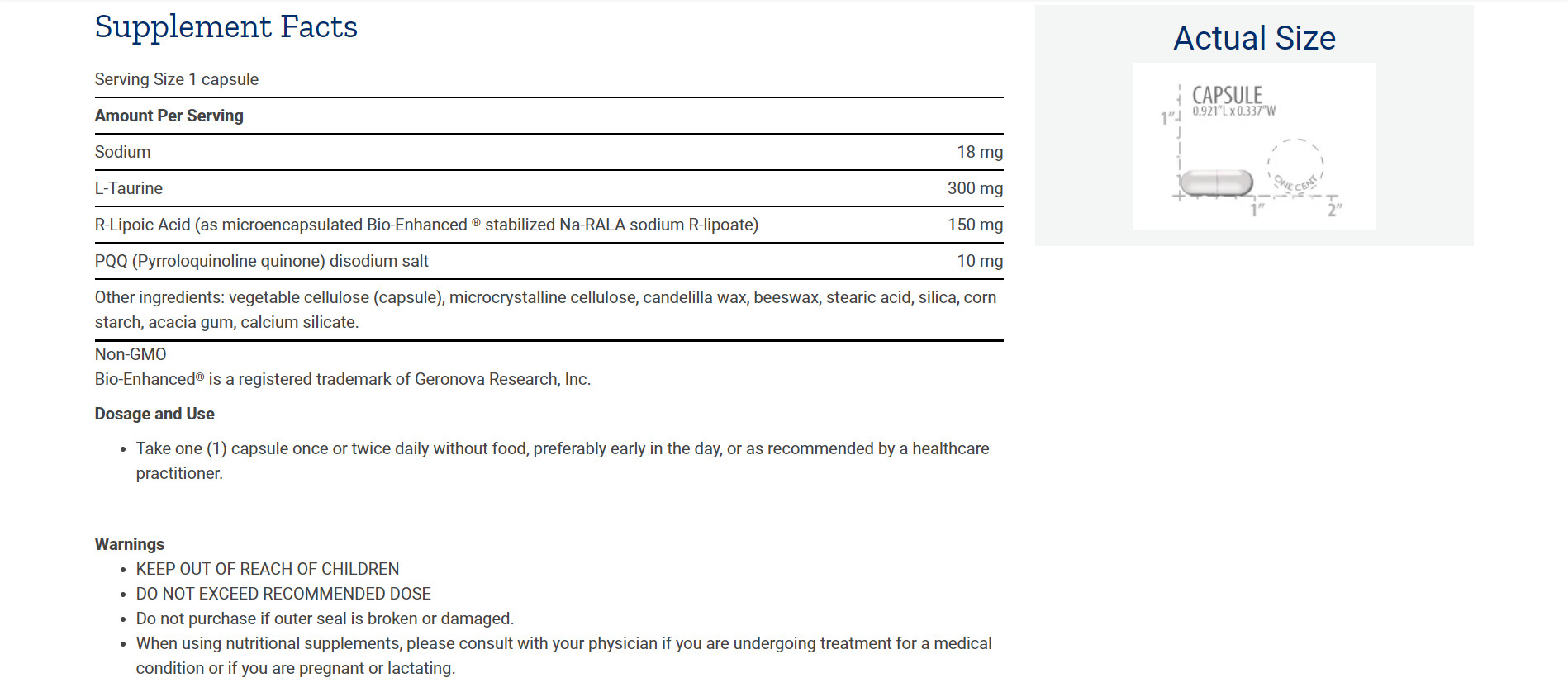 [預購] 粒線體基礎配方 牛磺酸 PQQ 30粒 Life Extension Mitochondrial Basics