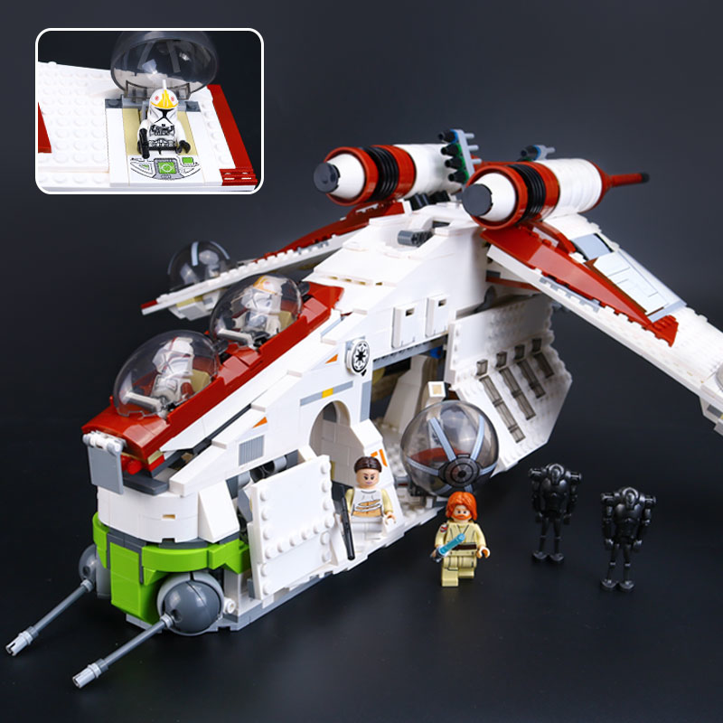 STAR WARS REPUBLIC DROPSHIP Buildings Set Fit Lego NO BOX NA19046