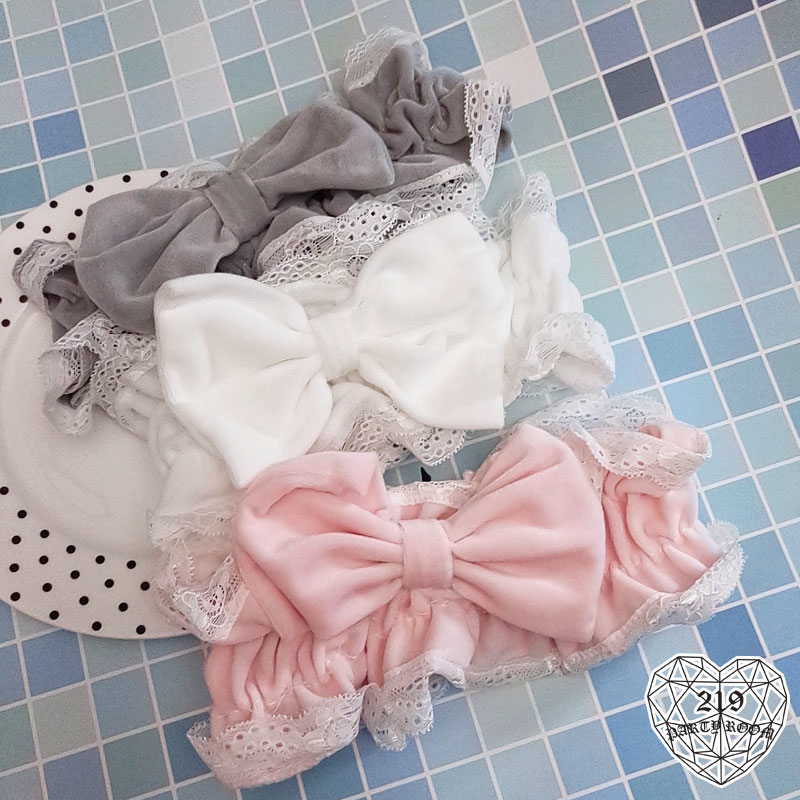 蕾絲花邊蝴蝶結髮帶