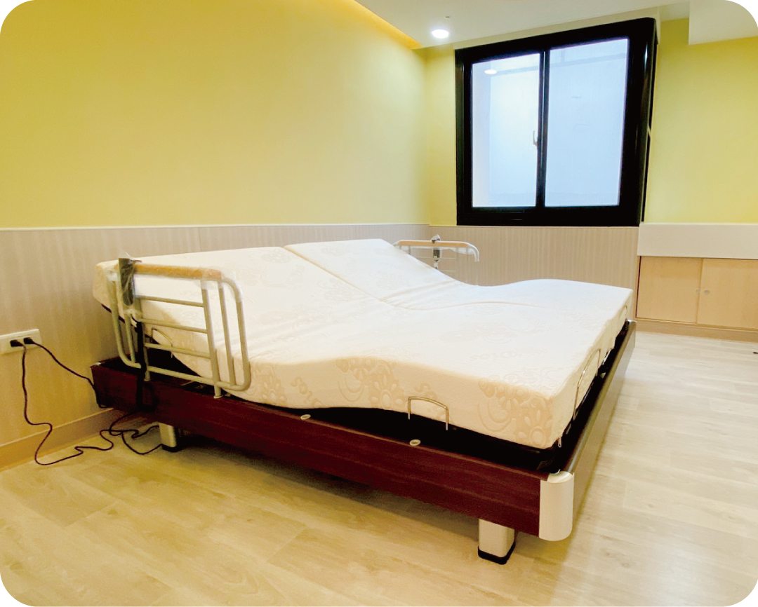 臺中榮民總醫院產後護理之家用迪奧斯電動床,乳膠床墊