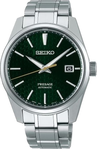 萬年鐘錶 - SEIKO Presage  經典森林綠紐索紋面盤 機械男錶  6R35-00V0G  /  SPB169J1  錶徑39.3MM *NEW
