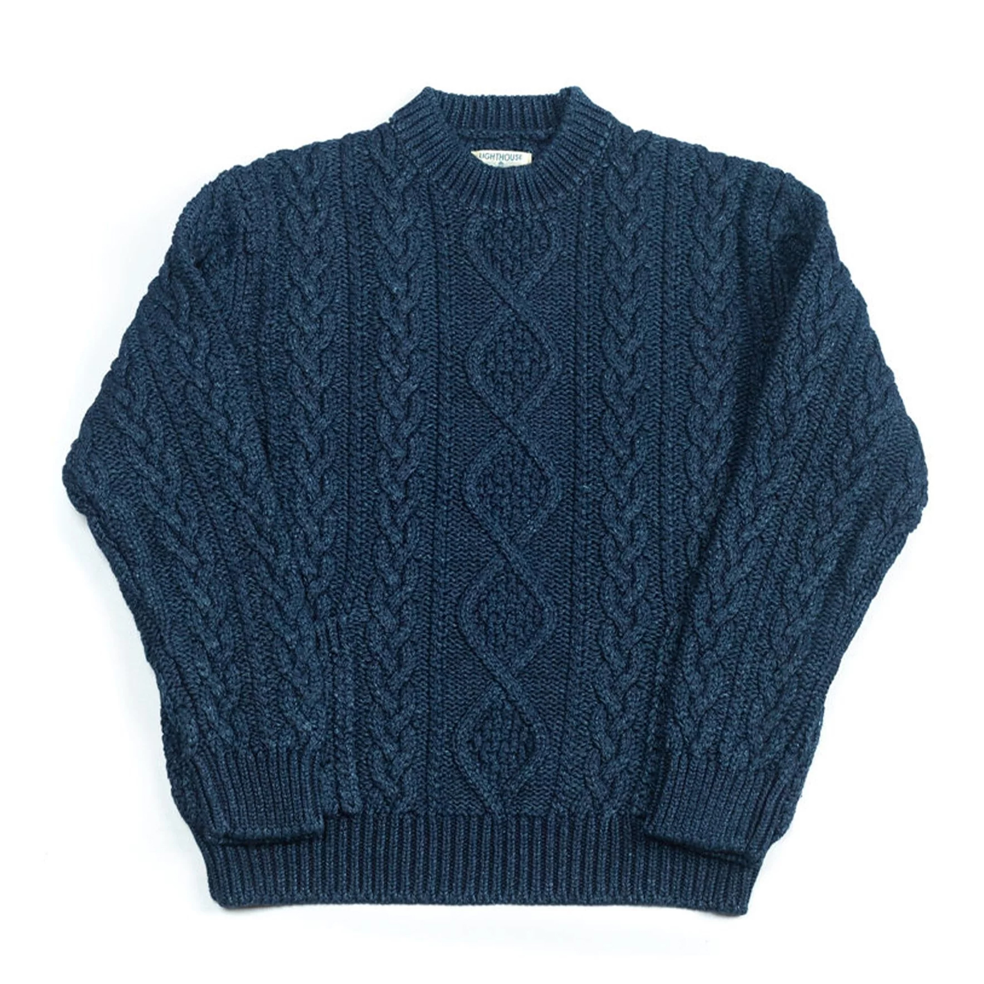 Joe Mccoy Indigo Aran Crewneck Sweater