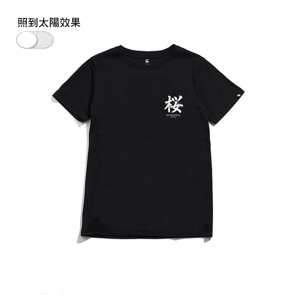 XCTRL  日本櫻花短T-黑