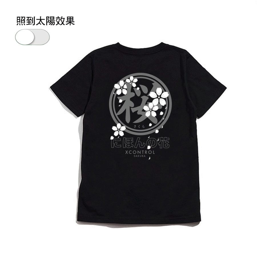 XCTRL  日本櫻花短T-黑