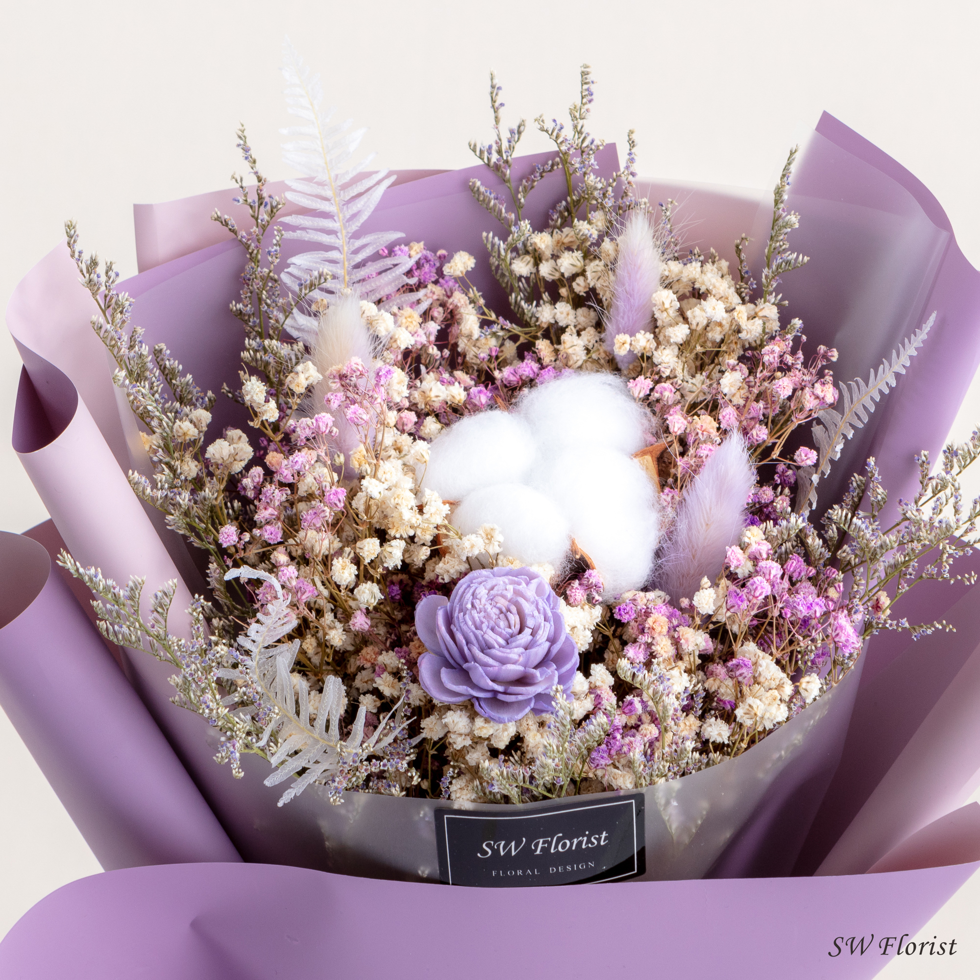 經典浪漫紫乾燥花束不凋花永生花告白花束情人節禮物求婚花束小型花束 小薇花藝sw Florist 經典浪漫紫乾燥花束不凋花永生花告白花束情人節禮物求婚花束小型花束 小薇花藝sw Florist