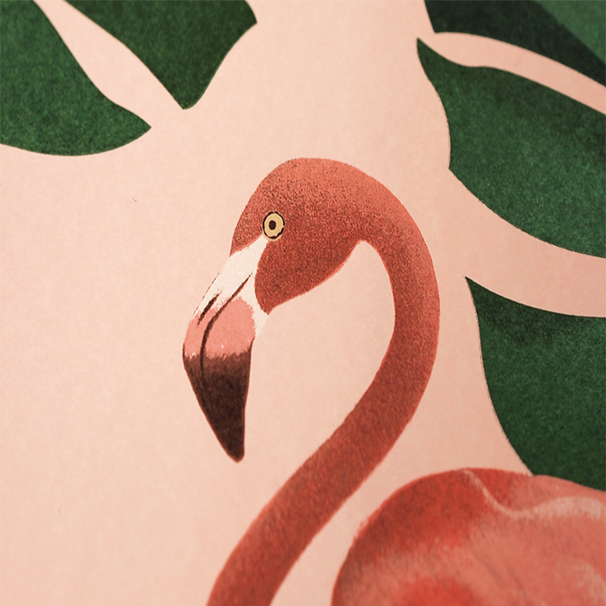 劉冰野〈火烈鳥 Flamingo I〉限量版畫