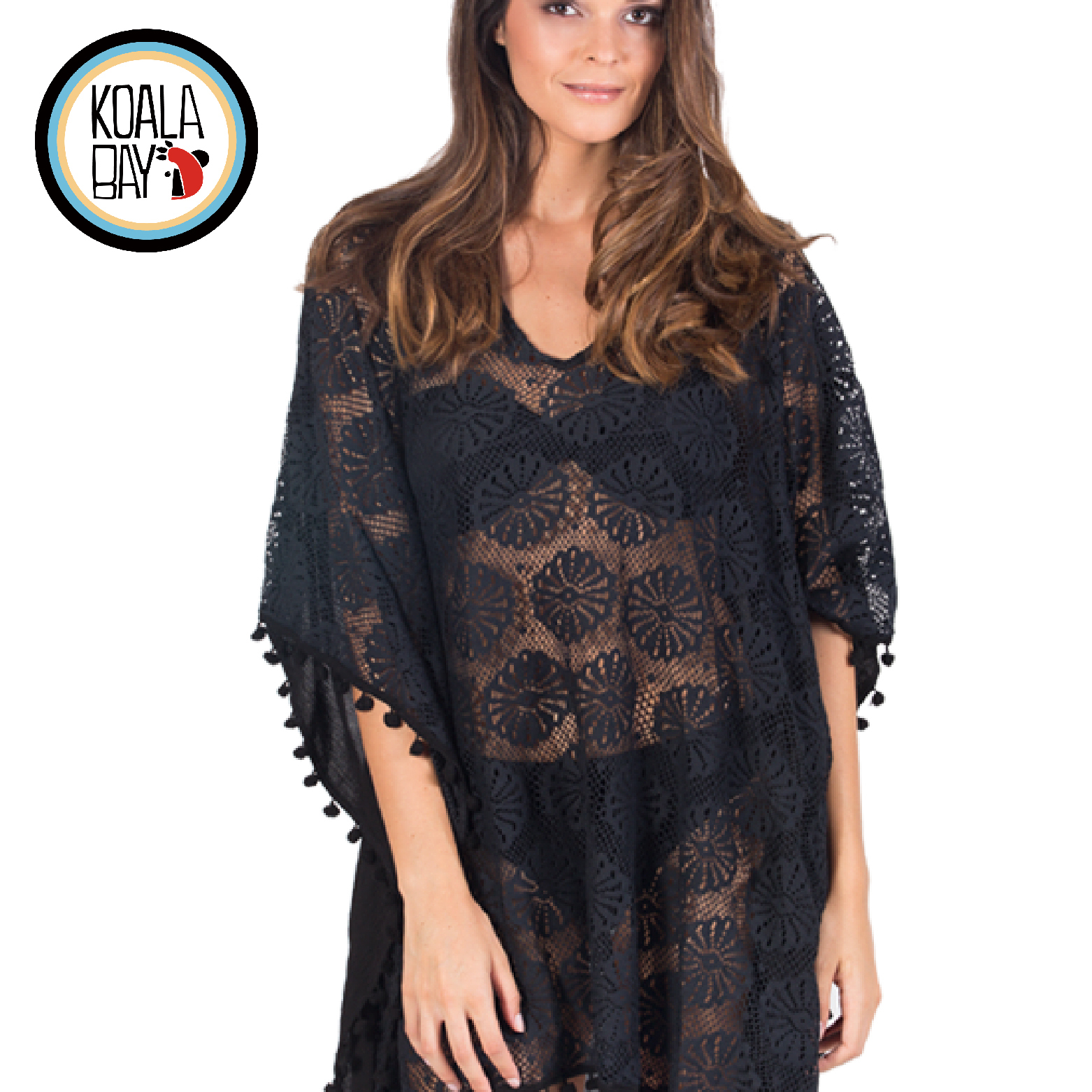 【KOALA BAY】滿版大花鏤空罩衫