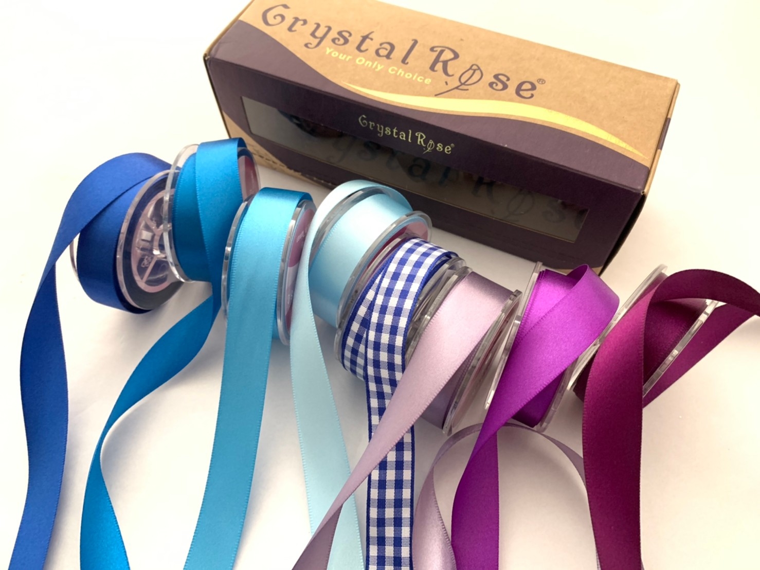 雙緞面和格紋緞帶_緞面禮盒/4款色系