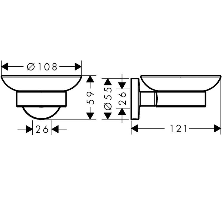 hansgrohe Logis 41715, -000 Soap Dish *Display Item*