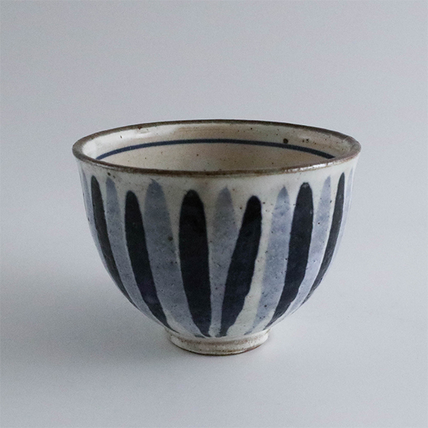 【美濃燒】 染付十草陶碗