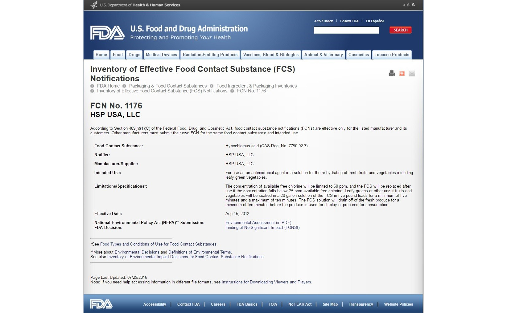 ASFA為食物級除菌液