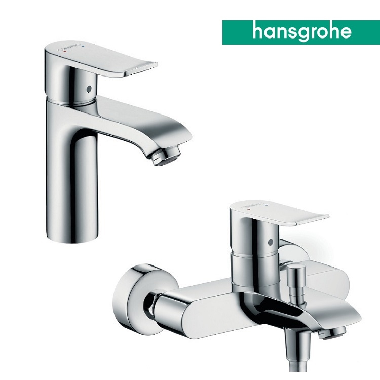 hansgrohe Metris 31080, -000 + 31480, -000 Basin Mixer & Bath Mixer Set