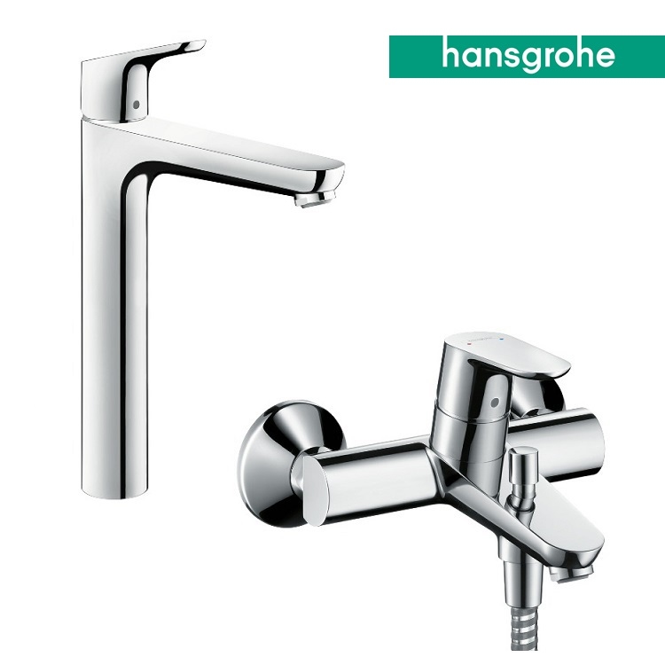 hansgrohe Focus 31531, -000 + 31940, -000 Basin Mixer & Bath Mixer Set