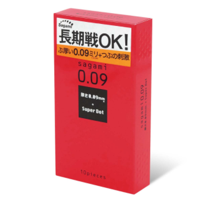 〔日本原裝進口〕SAGAMI 相模 《0.09 持久凸點》乳膠安全套 (10片裝)