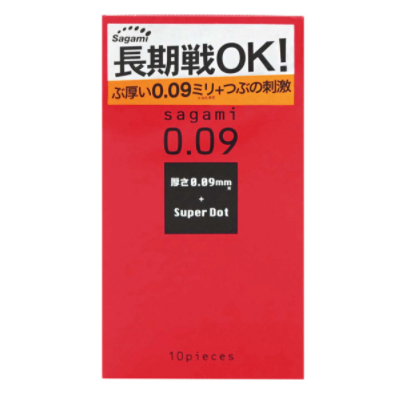 〔日本原裝進口〕SAGAMI 相模 《0.09 持久凸點》乳膠安全套 (10片裝)