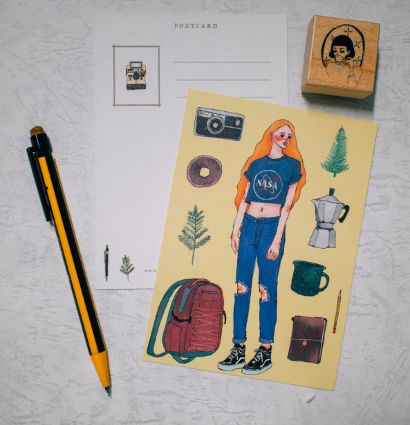 太空女孩明信片｜甜蜜生活