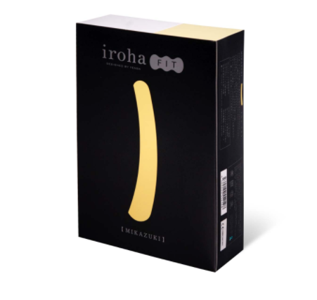〔初學者恩物〕iroha FIT 《心弦月 - MIKAZUKI》震動按摩棒 (粉黃色)