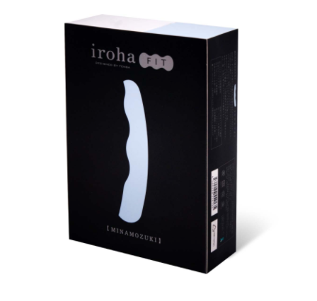〔初學者恩物〕iroha FIT 《水映月 - MINAMOZUKI》震動按摩棒 (粉藍色)