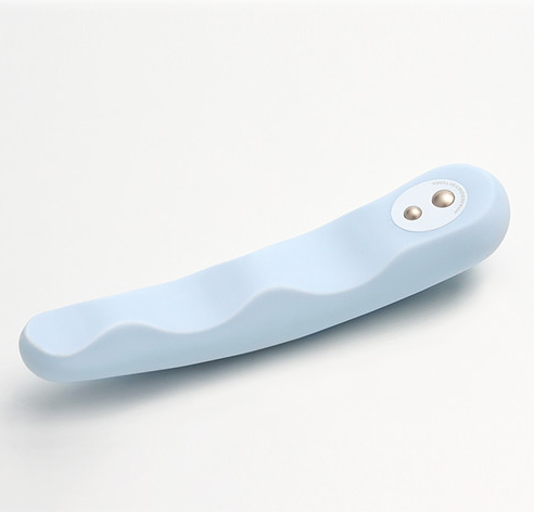 〔初學者恩物〕iroha FIT 《水映月 - MINAMOZUKI》震動按摩棒 (粉藍色)