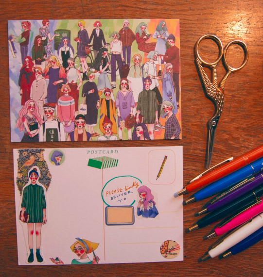 文具店女孩明信片｜甜蜜生活