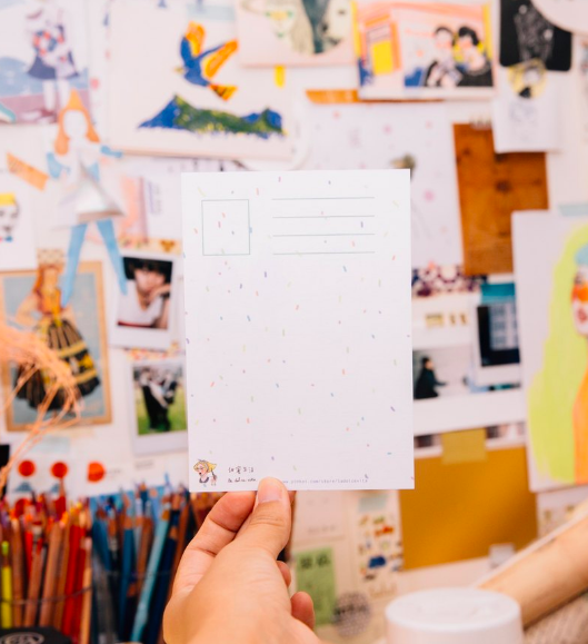 嬉皮女孩明信片｜甜蜜生活