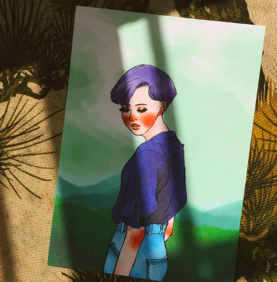 前行女孩明信片｜甜蜜生活