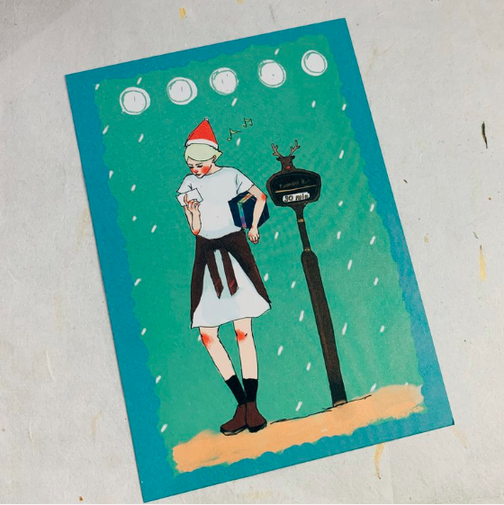 麋鹿公車 甜蜜聖誕明信片｜甜蜜生活