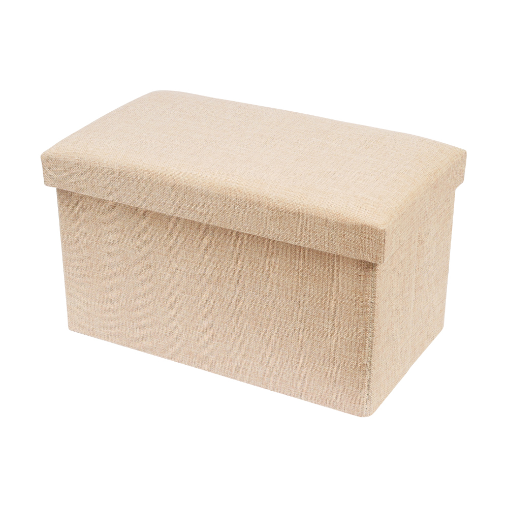 TRENY 加厚折疊收納凳-卡其色 40x23x23cm