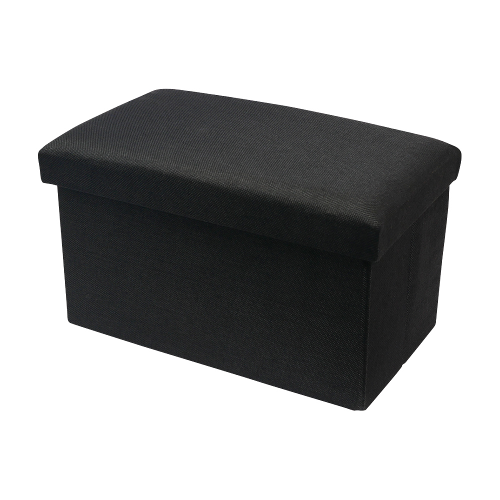 TRENY 加厚折疊收納凳-黑色 40x23x23cm