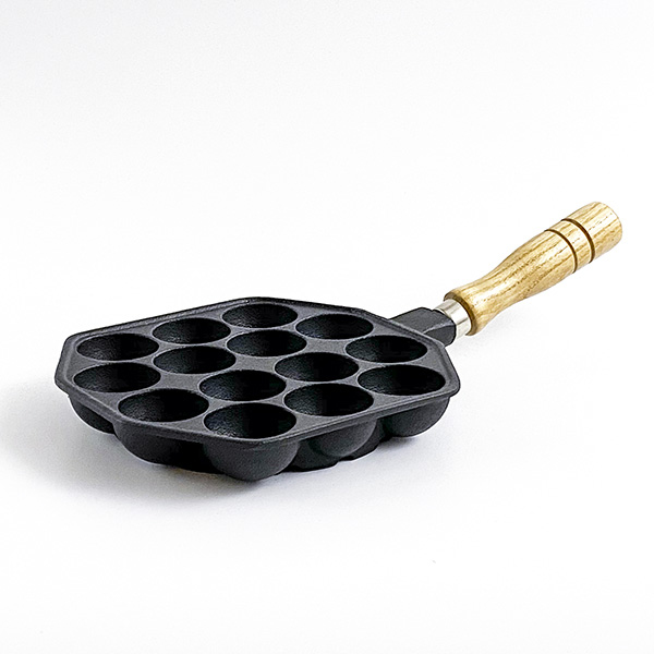 【池永】章魚燒鑄鐵烤盤-木柄