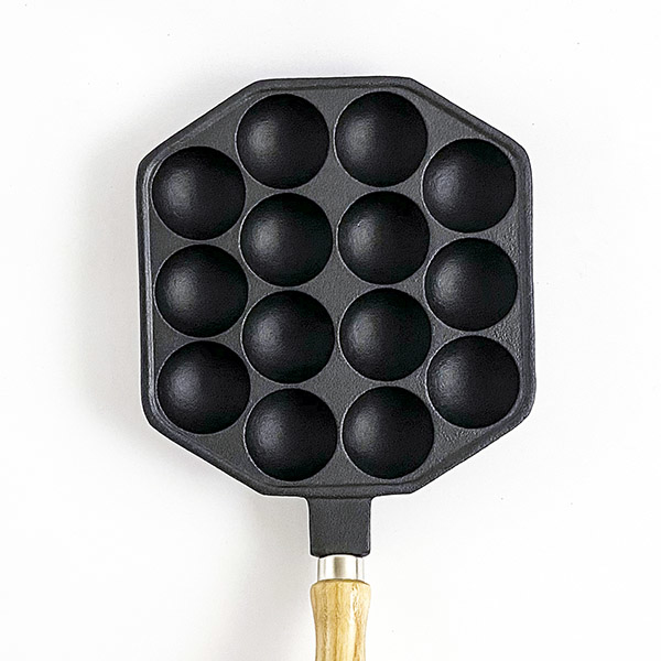 【池永】章魚燒鑄鐵烤盤-木柄