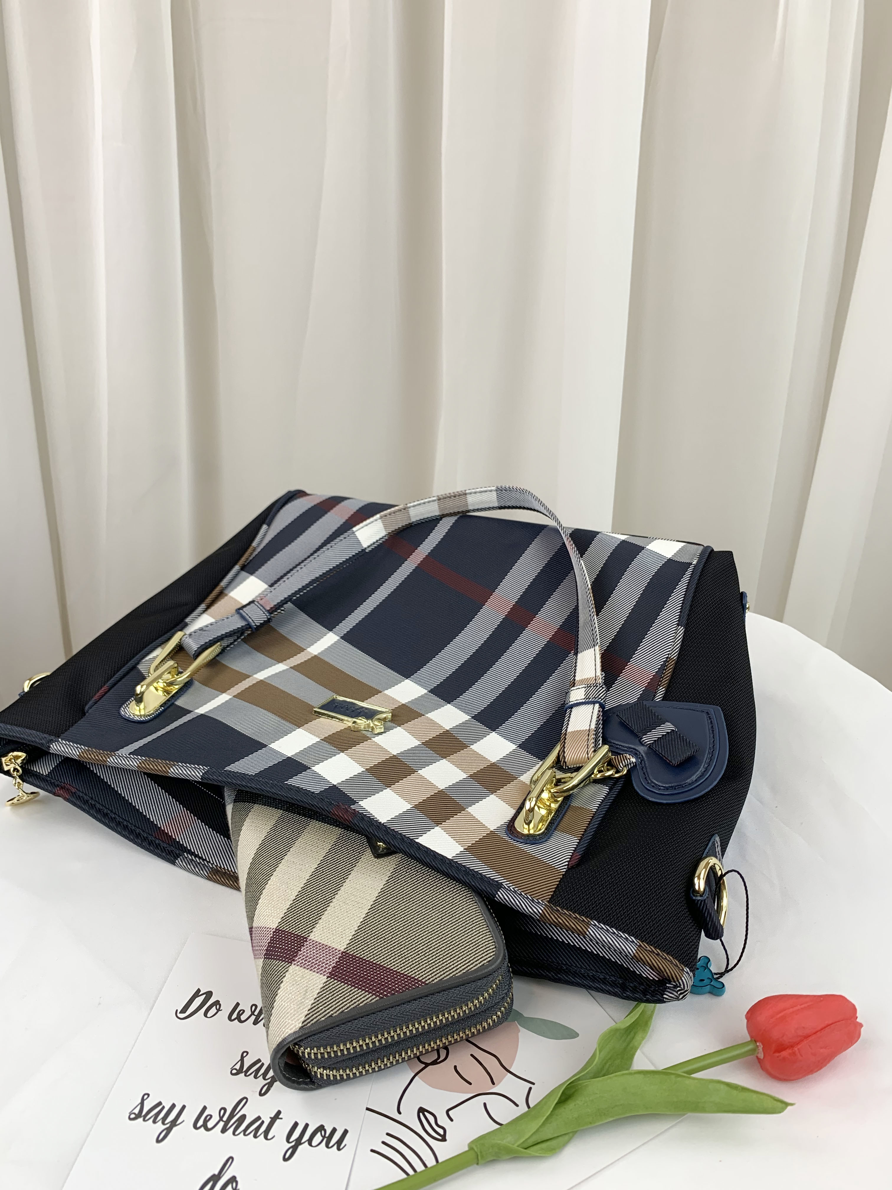 GOODS 大格黑 經典拼色防潑水手提包 / 側背包 #2039