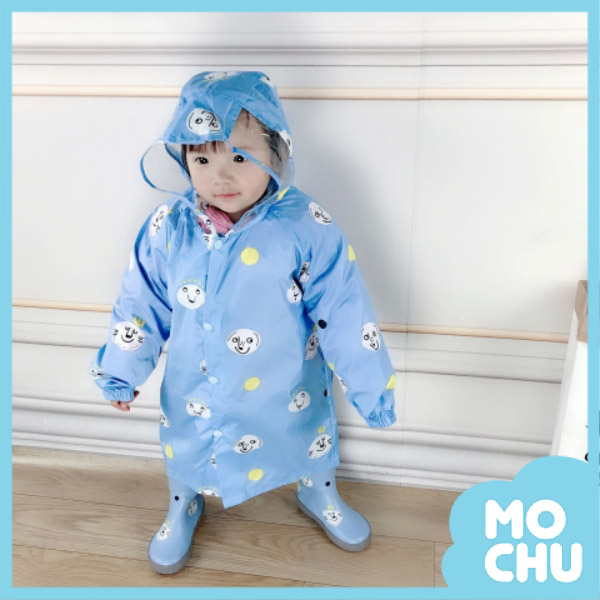 圓圓小白獅兒童書包位雨衣