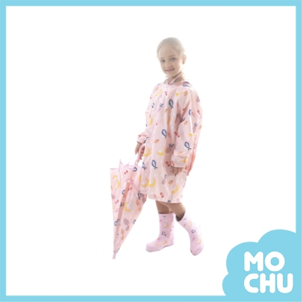 粉嫩菠蘿兒童書包位雨衣